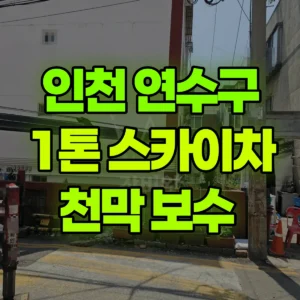 인천 연수구 1톤 스카이차 천막 보수  1시간 후기