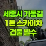 세종 금남면 용포리 스카이차 건물 발수 현장 사진