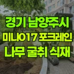 경기 남양주시 별내동 포크레인 나무작업-굴취 및 식재준비 현장 사진
