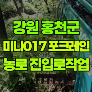 강원 홍천군 미니017 포크레인(굴착기) 농로 진입로작업 일대 비용