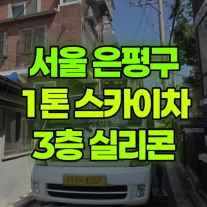 서울 은평구 1톤 스카이차 3층 실리콘 1시간 후기