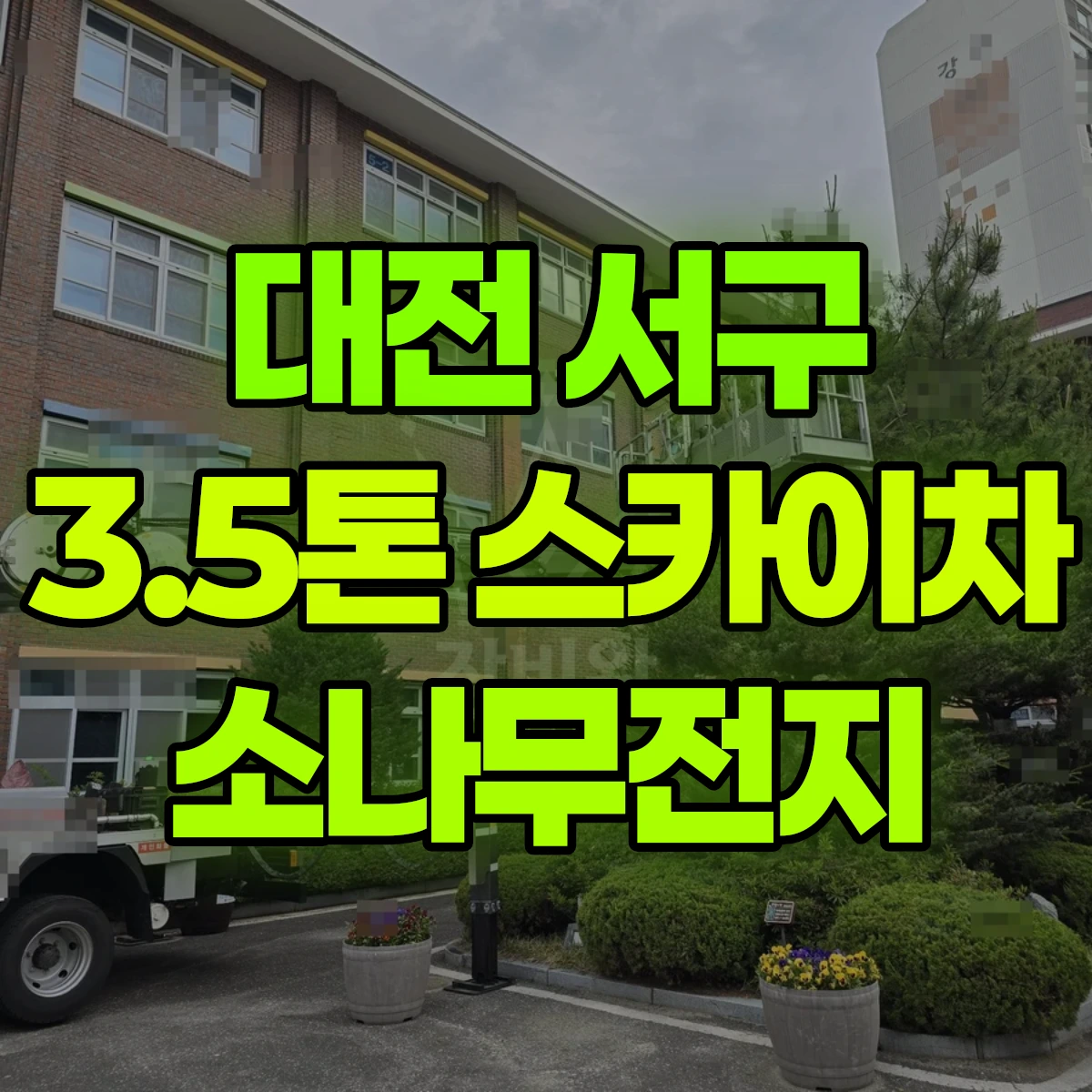 대전 서구 3.5톤 스카이차 소나무전지 비용