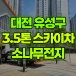 대전 유성구 계산동 스카이차 소나무전지 현장 사진
