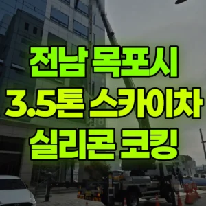 전남 목포시 3.5톤 스카이차 실리콘 코킹 일대 후기