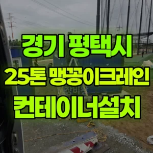 경기 평택시 25톤 맹꽁이 크레인 컨테이너설치 반나절 비용