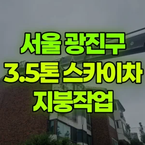 서울 광진구 3.5톤 스카이차 지붕작업 일대 후기