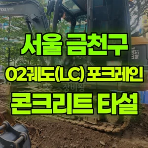 서울 금천구 02궤도(LC) 포크레인(굴착기) 레미콘 콘크리트  타설 반나절 비용