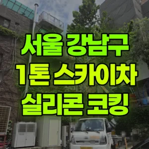 서울 강남구 1톤 스카이차 실리콘 코킹 / 간단한 전지  반나절 후기