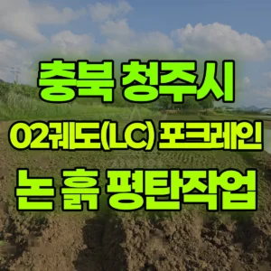 충북 청주시 02궤도(LC) 포크레인(굴착기) 논 400평 흙 평탄 작업  일대 후기