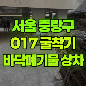 서울 중랑구 017 굴착기(포크레인) 건물 안 바닥 저리 폐기물 상차 작업  일대 후기