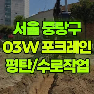 서울 중랑구 03W 굴착기(포크레인) 평탄/수로작업 반나절 후기