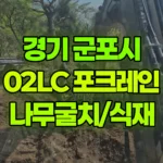 경기 군포시 속달동 포크레인 나무굴치/식재 현장 사진