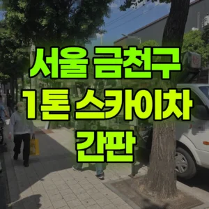 서울 금천구 1톤 스카이차 간판  3시간 비용