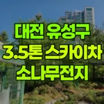 대전 유성구 반석동 스카이차 소나무 전지 현장 사진