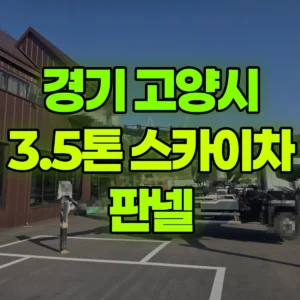 경기 고양시 3.5톤 스카이차 판낼 반나절 비용