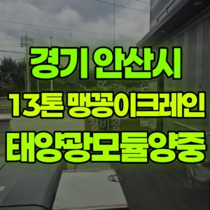 경기 안산시 13톤 맹꽁이 크레인 태양광모듈양중 1시간 비용