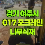 경기 여주시 상거동 포크레인 나무식재 현장 사진