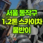 서울 동작구 사당동 스카이차 물반이 현장 사진