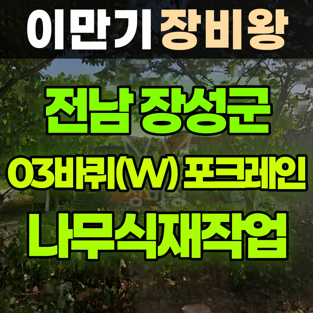 전남 장성군 03바퀴(W) 포크레인(굴착기) 나무식재작업 일대 후기