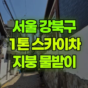 서울 강북구 1톤 스카이차 지붕-물밭이작업/자재양중 일대 후기