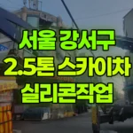 서울 강서구 화곡동 스카이차 실리콘작업 현장 사진