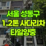 서울 성동구 성수동2가 사다리차 타일양중 현장 사진