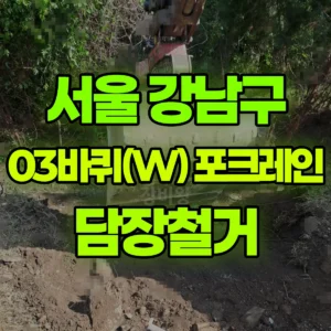 서울 강남구 03바퀴(W) 포크레인(굴착기) 담장 철거 및 컨테이너 이동  반나절 후기