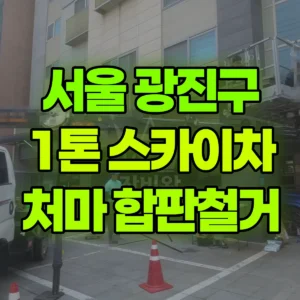 서울 광진구 1톤 스카이차 2층 처마 목재합판 철거 반나절 후기