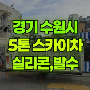 경기 수원시 5톤 스카이차 실리콘,발수 일대 비용