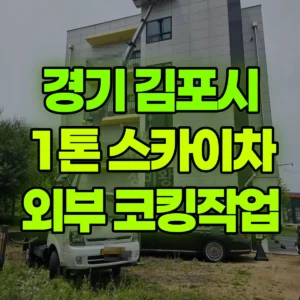 경기 김포시 1톤 스카이차 외부 코킹작업 일대 후기