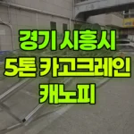 경기 시흥시 정왕동 크레인 캐노피 현장 사진