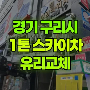 경기 구리시 1톤 스카이차 유리교체 1시간 비용