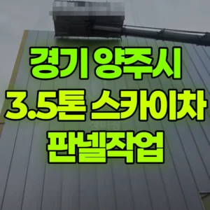 경기 양주시 3.5톤 스카이차 판넬작업 일대 후기
