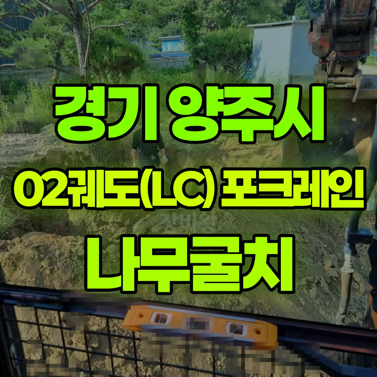 경기 양주시 02궤도(LC) 포크레인 나무굴치 비용