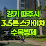 경기 파주시 동패동 스카이차 수목방제 현장 사진
