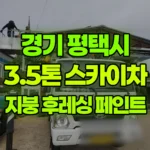 경기 평택시 포승읍 스카이차 지붕 후레싱 및 페인트 작업 현장 사진