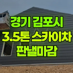 경기 김포시 3.5톤 스카이차 판낼마감 반나절 후기