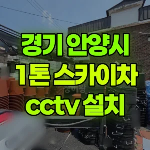 경기 안양시 1톤 스카이차 cctv 설치 1시간 후기