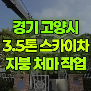 경기 고양시 3.5톤 스카이차 지붕 처마 작업 반나절 후기