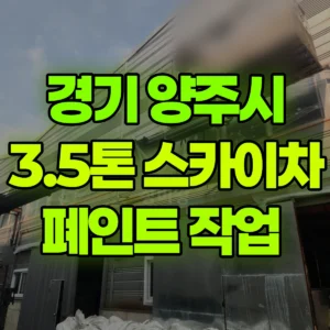 경기 양주시 3.5톤 스카이차 폐인트 작업  일대 후기