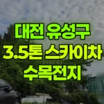 대전 유성구 화암동 스카이차 수목전지 현장 사진