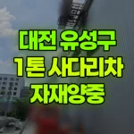 대전 유성구 신성동 사다리차 자재양중 현장 사진