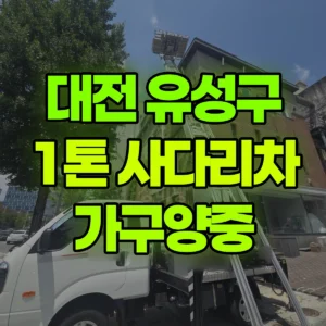 대전 유성구 1톤 사다리차 가구양중 1시간 후기