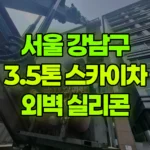 서울 강남구 역삼동 스카이차 외벽 실리콘 현장 사진