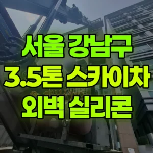 서울 강남구 3.5톤 스카이차 외벽 실리콘 2시간 비용