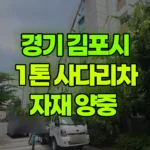 경기 김포시 고촌읍 사다리차 자재 양중 현장 사진