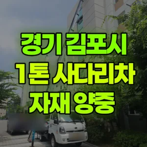 경기 김포시 1톤 사다리차 자재 양중  1시간 후기
