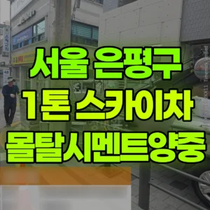 서울 은평구 1톤 스카이차 몰탈시멘트양중 2시간 후기