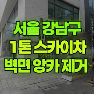 서울 강남구 1톤 스카이차 벽면 앙카 제거  1시간 비용