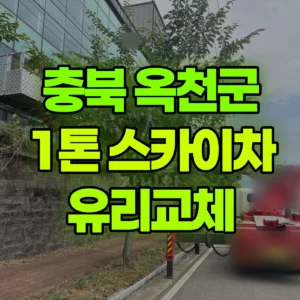 충북 옥천군 1톤 스카이차 유리교체 1시간 후기